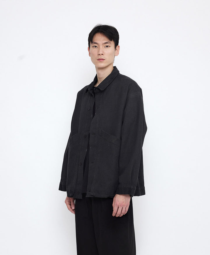 Hemdjacke Panel Pockets Shirt Jacket - Washed Black