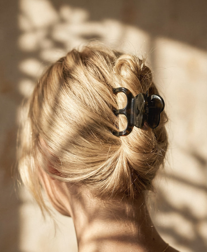 Haarklammer CAMIE aus Acetat - Mocca