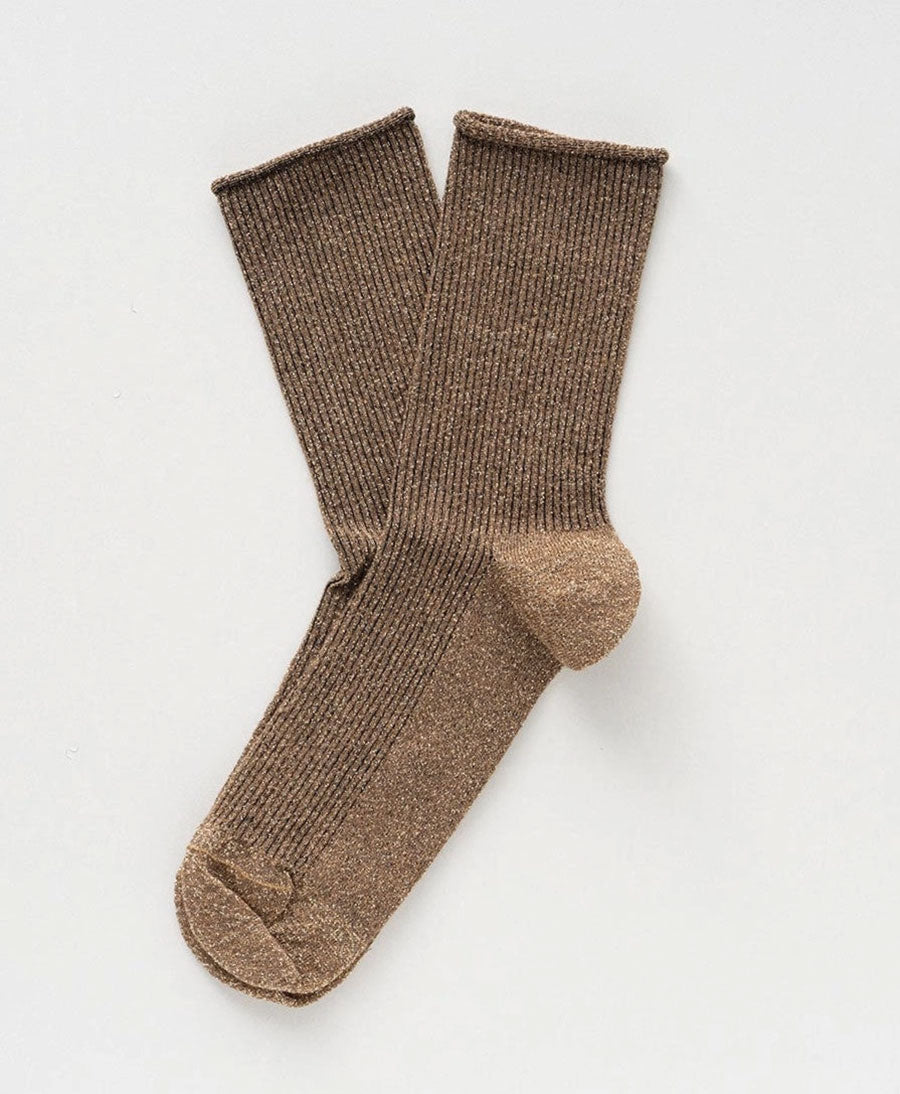 Glitzer Socken Lyocell - Caramel