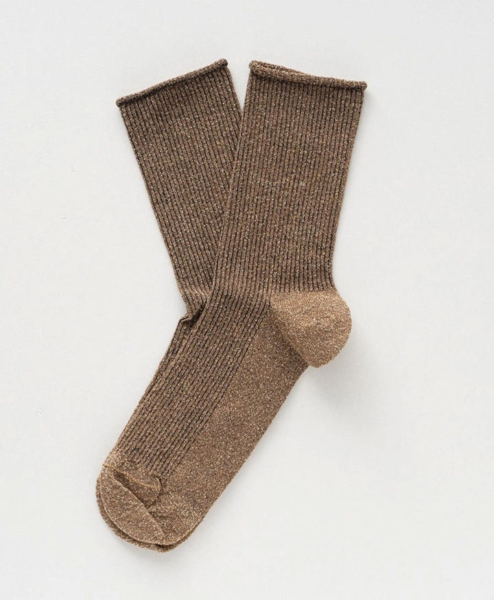 Glitzer Socken Lyocell - Caramel