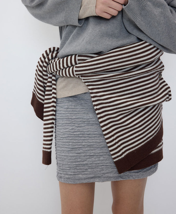 Strickjacke / Cardigan LYNN - Braun Gestreift