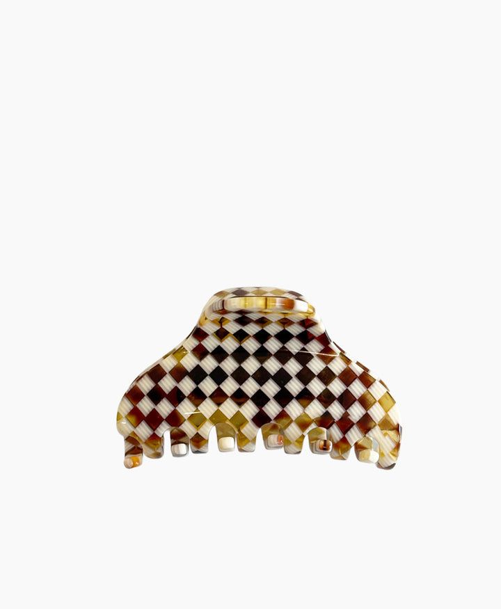 Haarklammer CARLA (M) aus Acetat - Karo