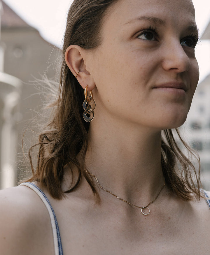 Anhänger EMILY für Creolen aus Acetat - Champagner