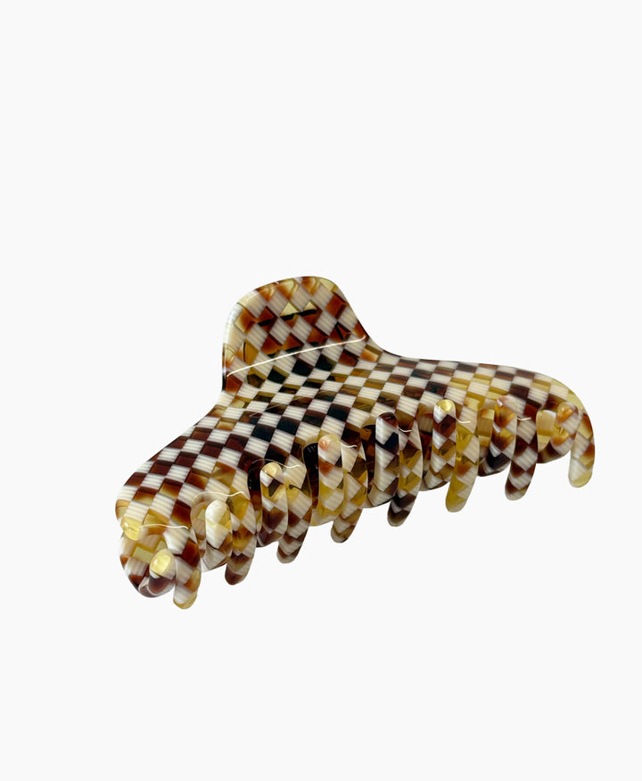 Haarklammer CLAIRE (L) aus Acetat - Karo