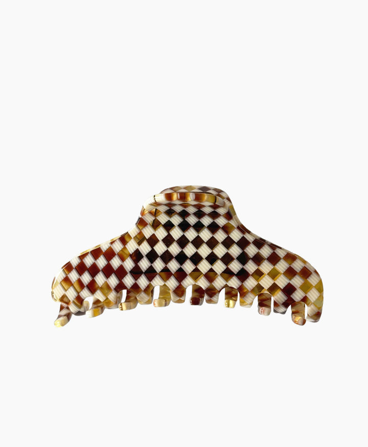 Haarklammer CLAIRE (L) aus Acetat - Karo