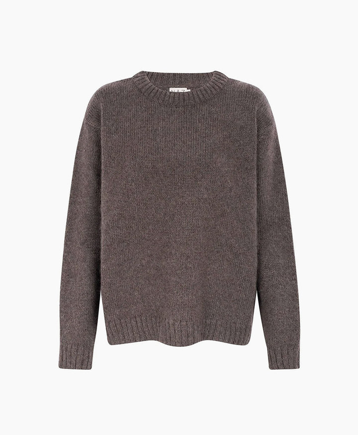 Langer Strickpullover Claudia - Braun