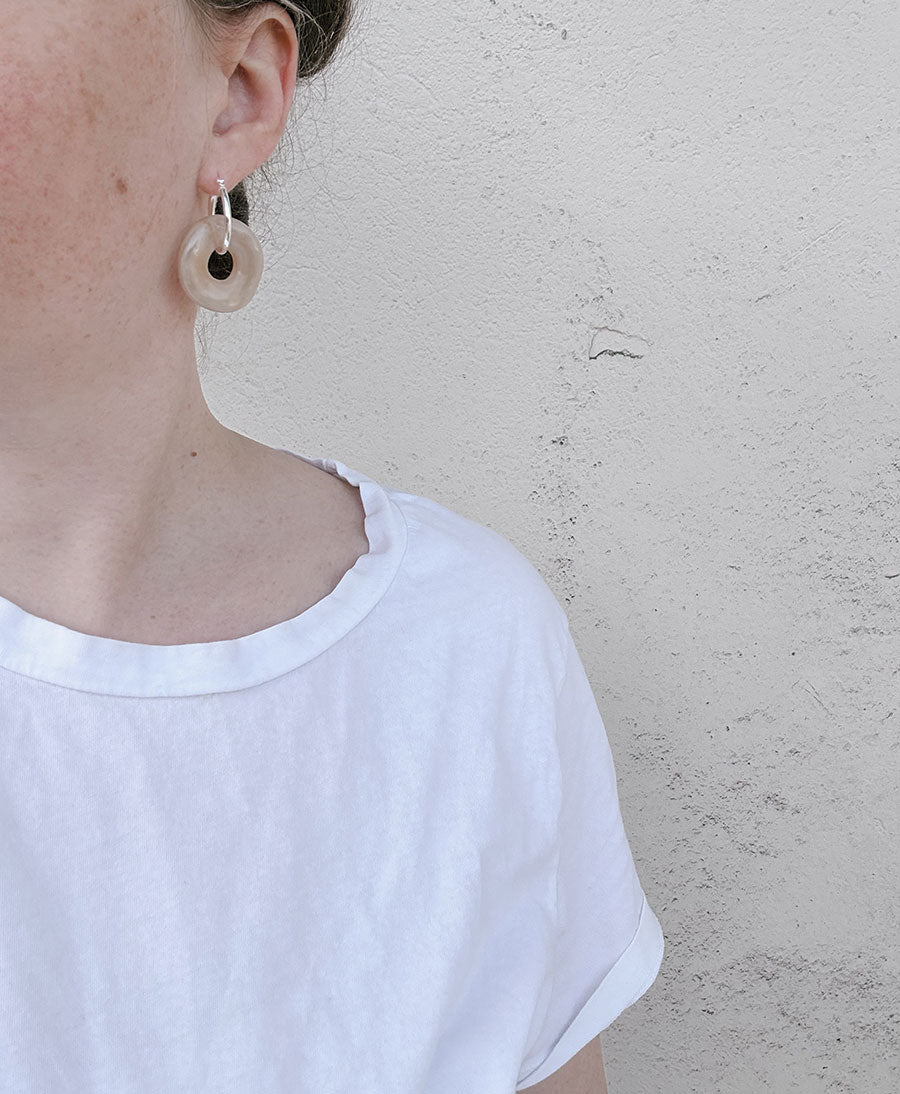 Anhänger Alice für Creolen - Sahara Beige