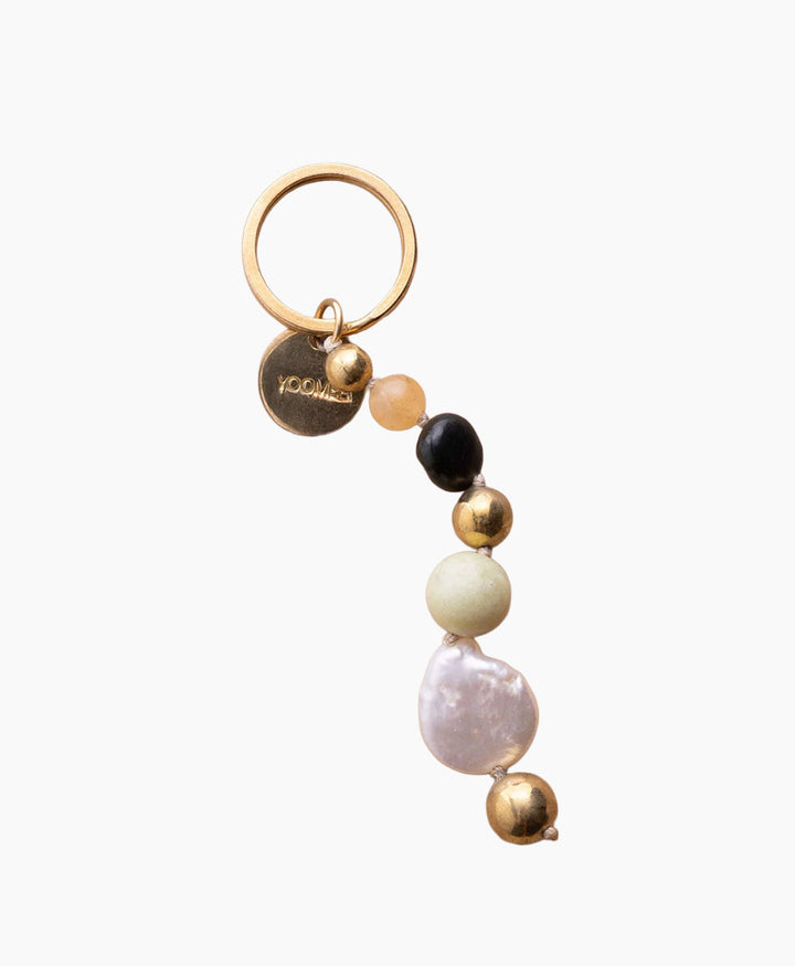 Schlüsselanhänger / Taschenanhänger aus Steinen JAMILA - Meadow