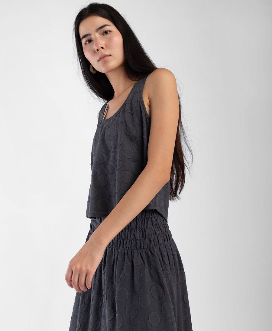 Jupe / Rock Shirred Skirt - Faded Black