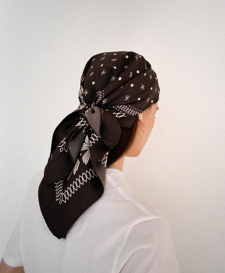 Seiden-Foulard "AE Bandana Silk Scarf" - Antracite