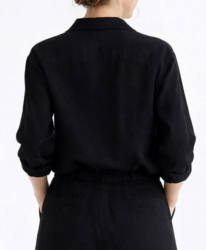 Hemdbluse RALPH aus Bio-Baumwolle - Schwarz