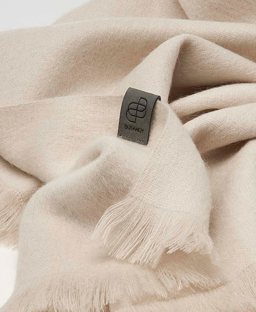 Halstuch Alpaka Schal Slim - Butter Cream