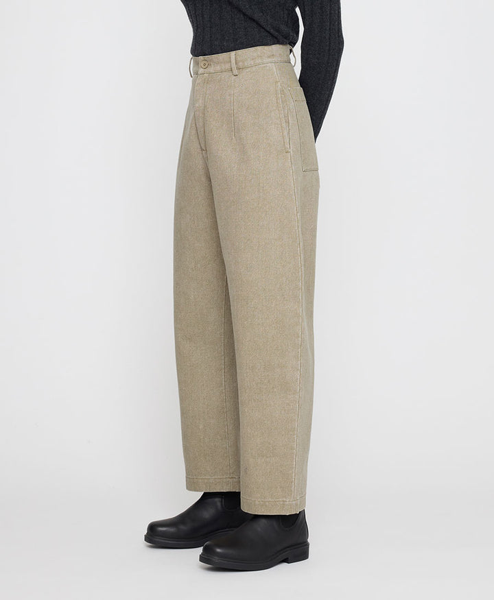 Stoffhose Tailored Curve Legged Trouser - Washed Tan