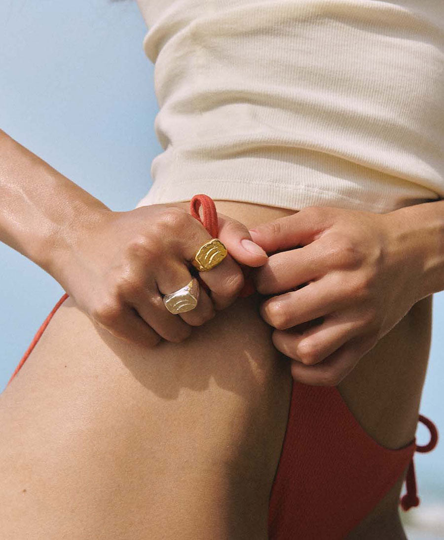 Fingerring vergoldet - Pez