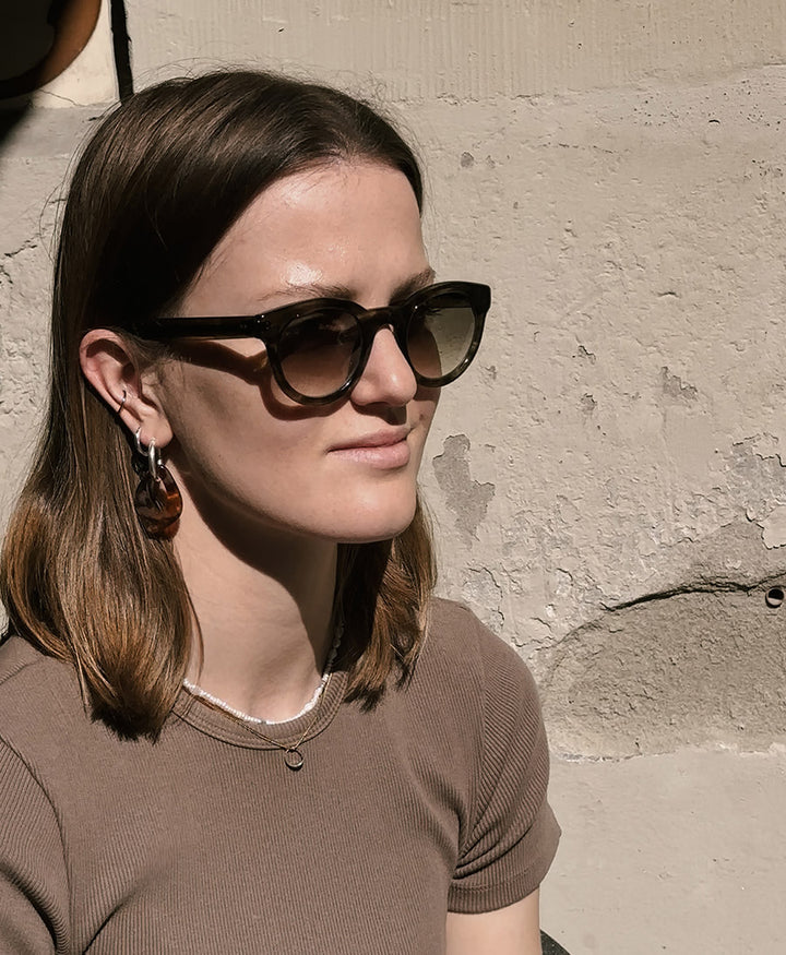 Sonnenbrille "Manju" - Olivgrün Havana