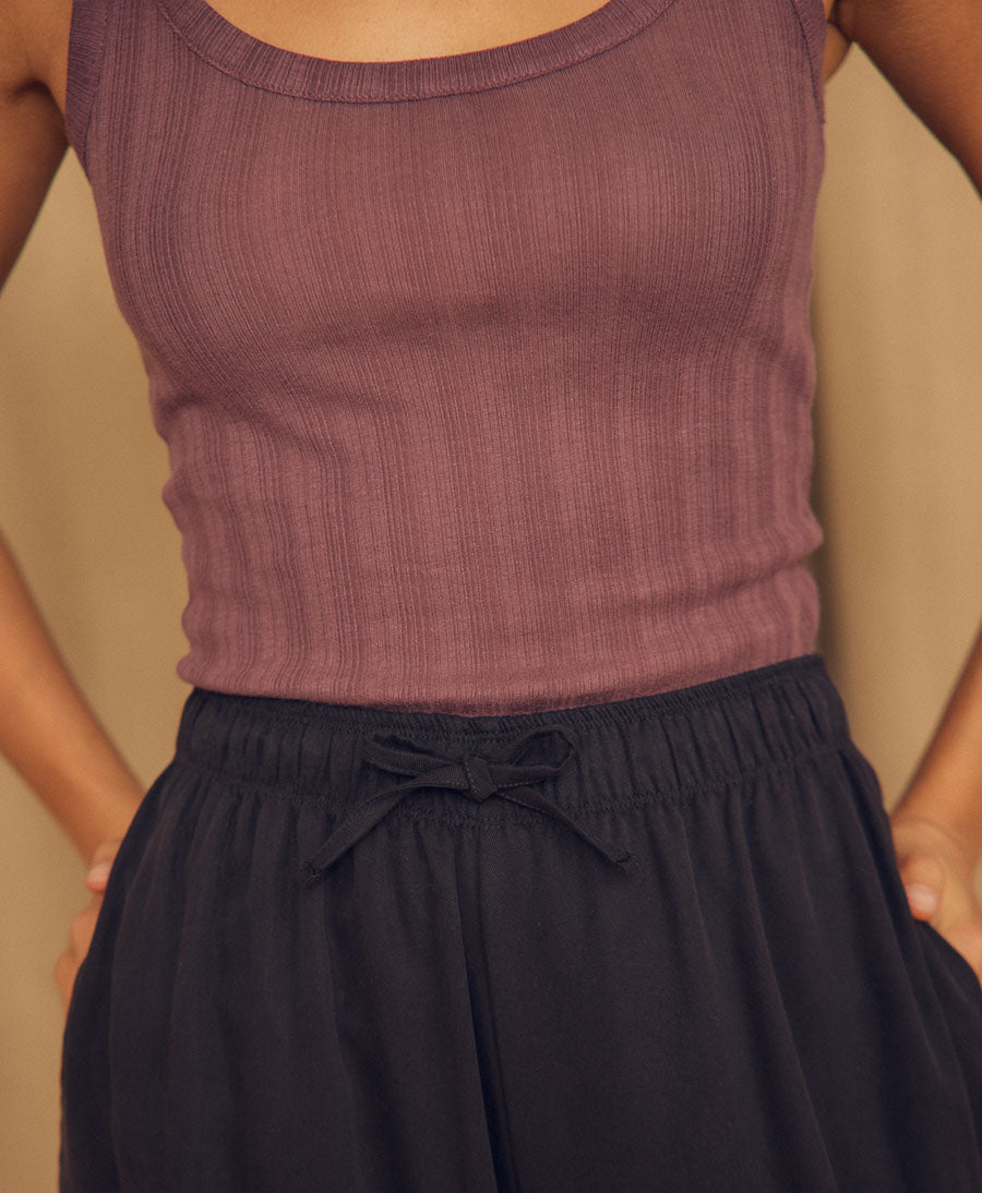 Rib Tank Top - Cocoa