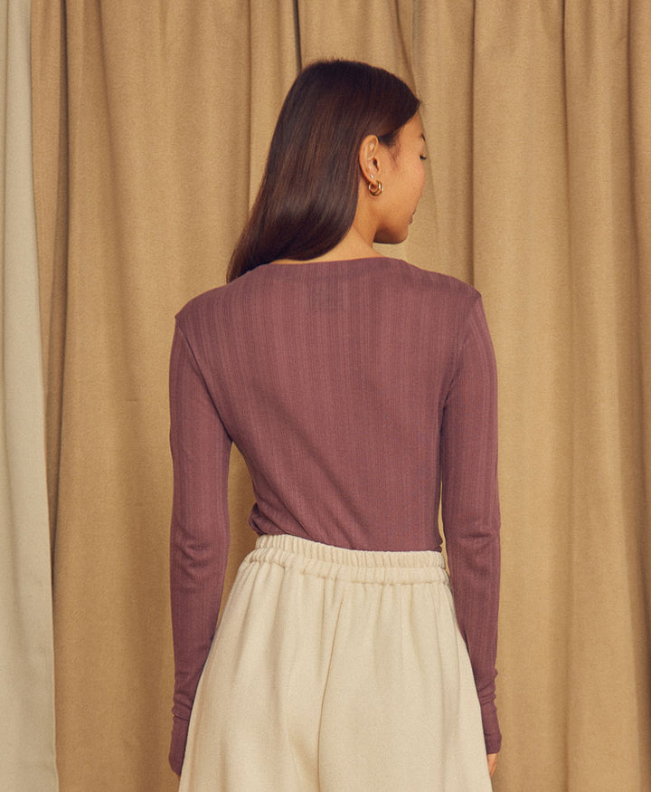 Rib Top / Oberteil - Cocoa