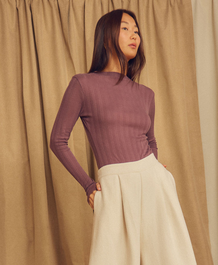 Rib Top / Oberteil - Cocoa
