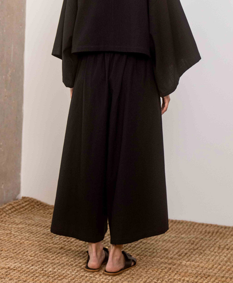 Culottes aus Bio-Baumwolle - Schwarz