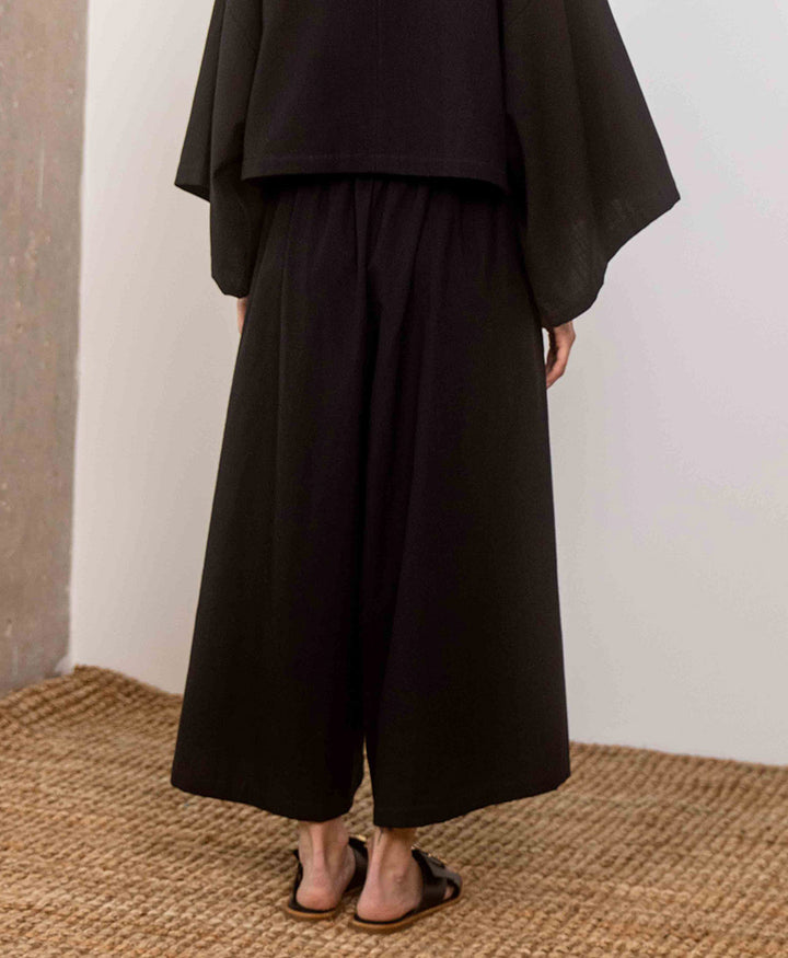 Culottes aus Bio-Baumwolle - Schwarz