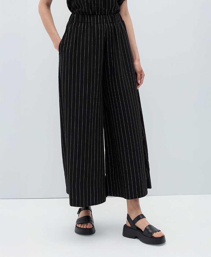 Stoffhose DOLORS - Schwarz / Nadelstreifen