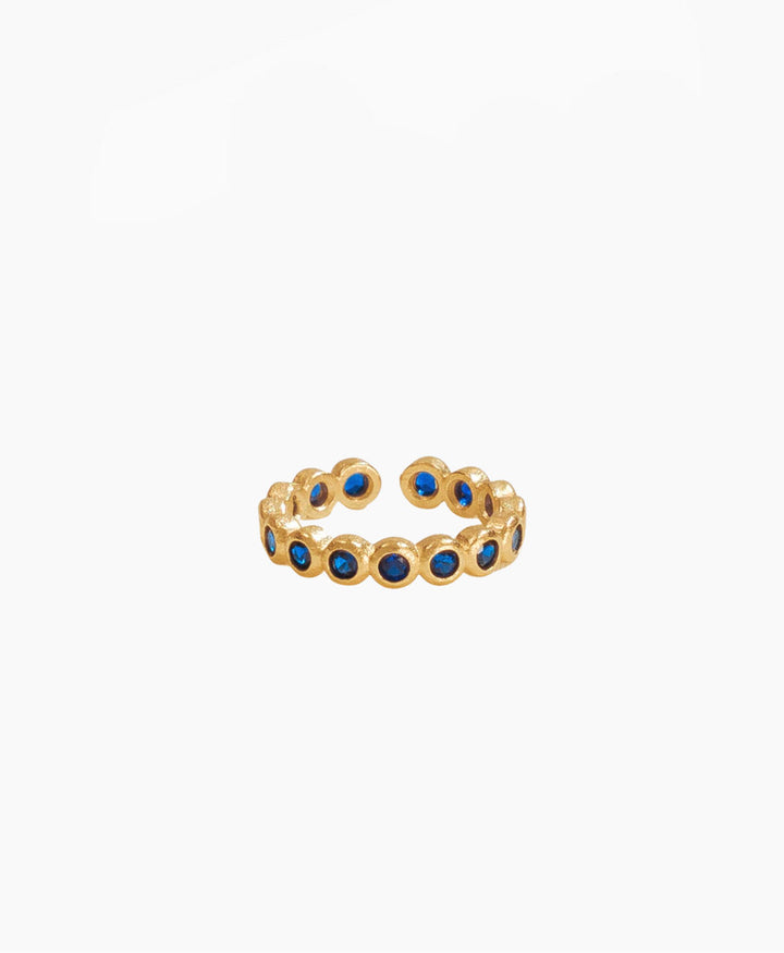Amélia Fingerring vergoldet - Blau