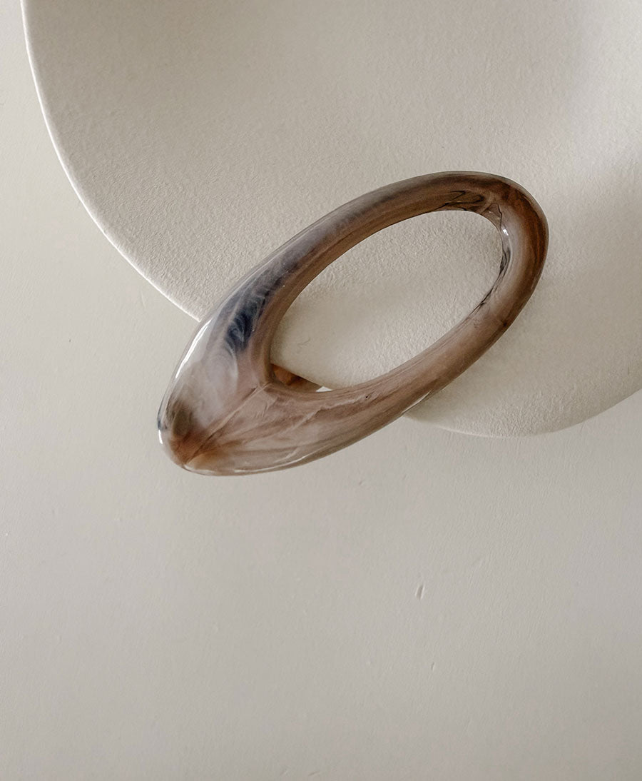 Flache Haarklammer ALMA - Erdmarmor