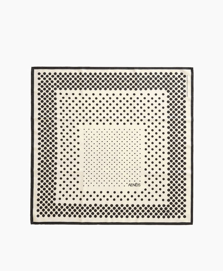 Seiden-Foulard "Albers Pois Silk Scarf" - Gesso
