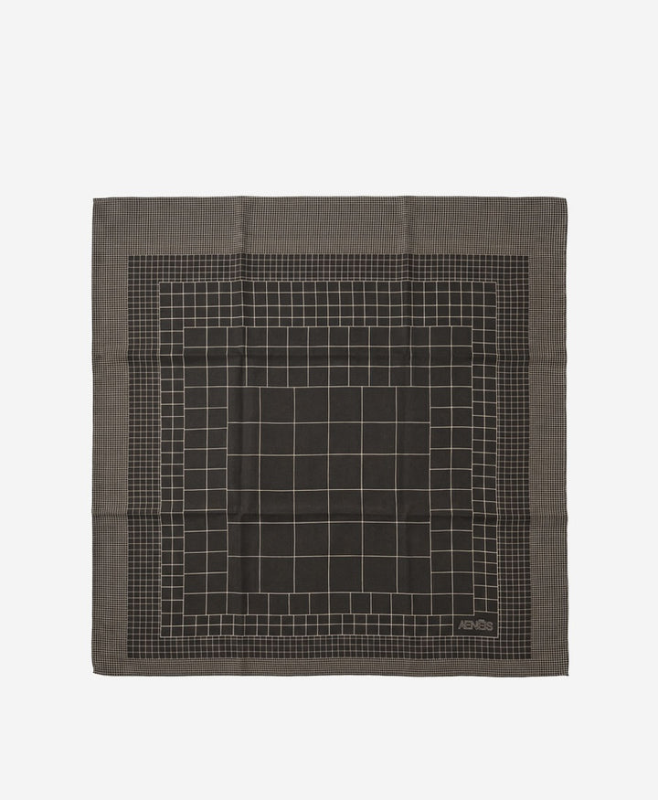 Seiden-Foulard "Carré Silk Scarf" - Anthrazit
