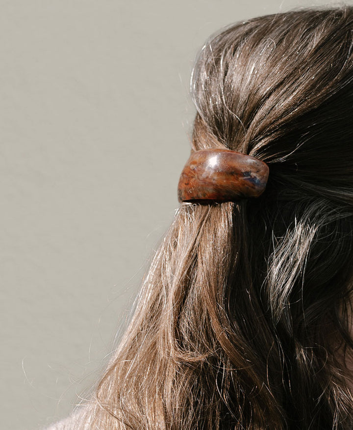 Haarclip JUNA - Mahagoni Tortoise