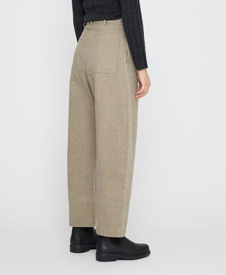 Stoffhose Tailored Curve Legged Trouser - Washed Tan