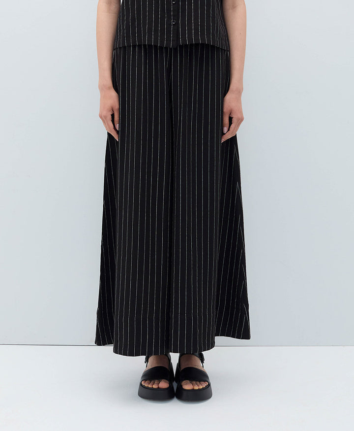 Stoffhose DOLORS - Schwarz / Nadelstreifen