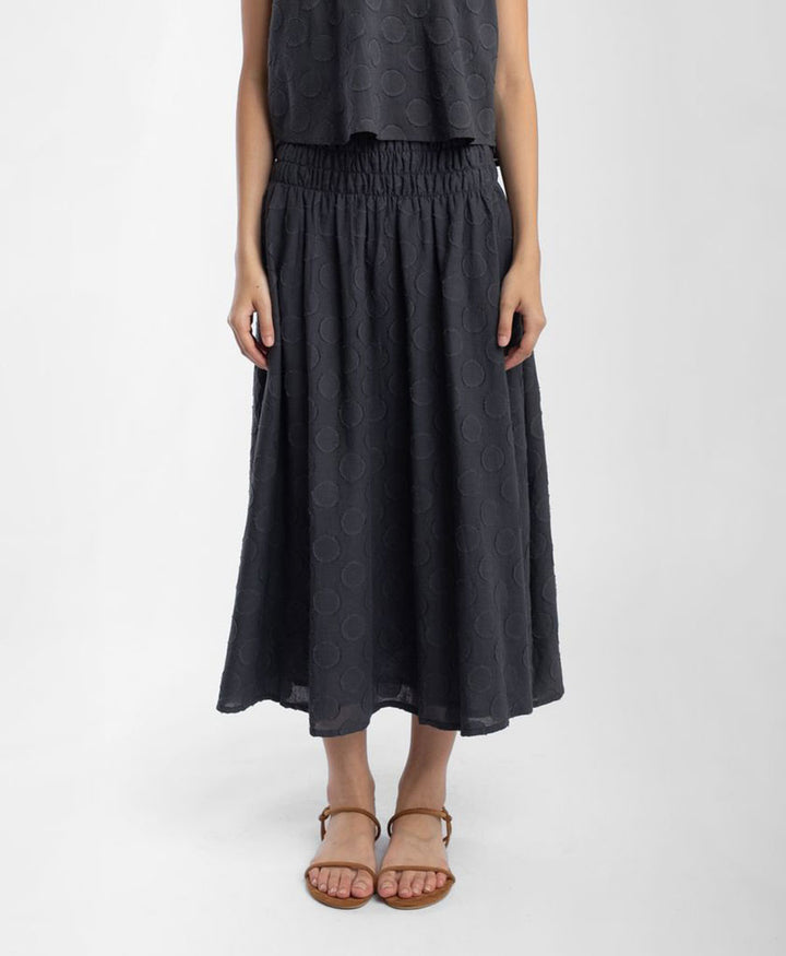 Jupe / Rock Shirred Skirt - Faded Black