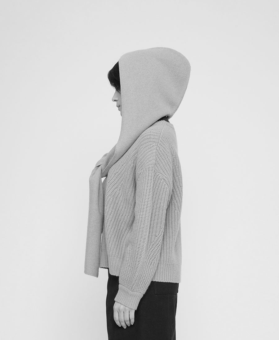 Schal mit Kapuze "Hooded Scarf" - Creme