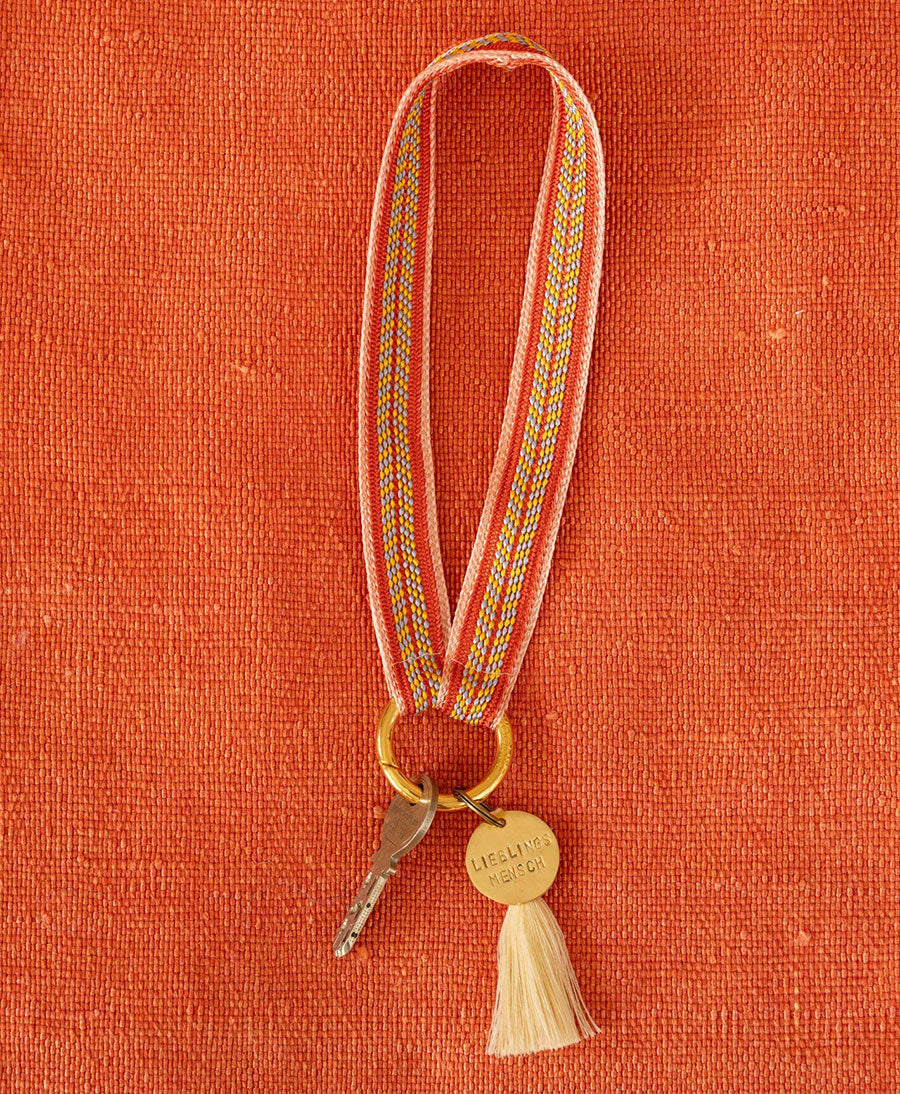 Kurzes Schlüsselband mit vergoldetem Karabiner - Butterfly