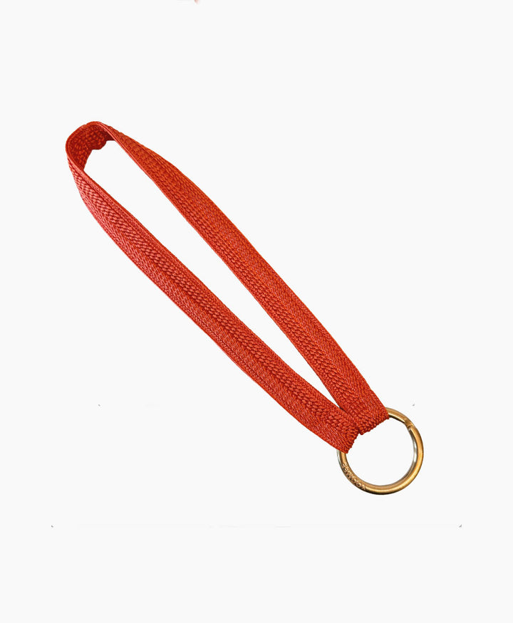 Kurzes Schlüsselband mit Messing Schlüsselring - Coral