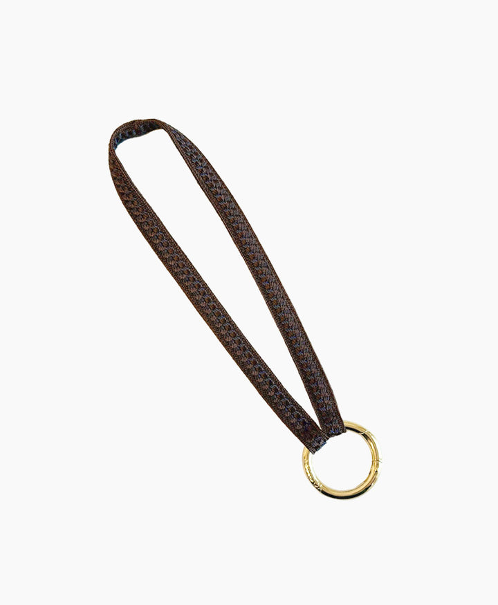 Kurzes Schlüsselband "Zahra Mini" mit vergoldetem Karabiner - Nightingale