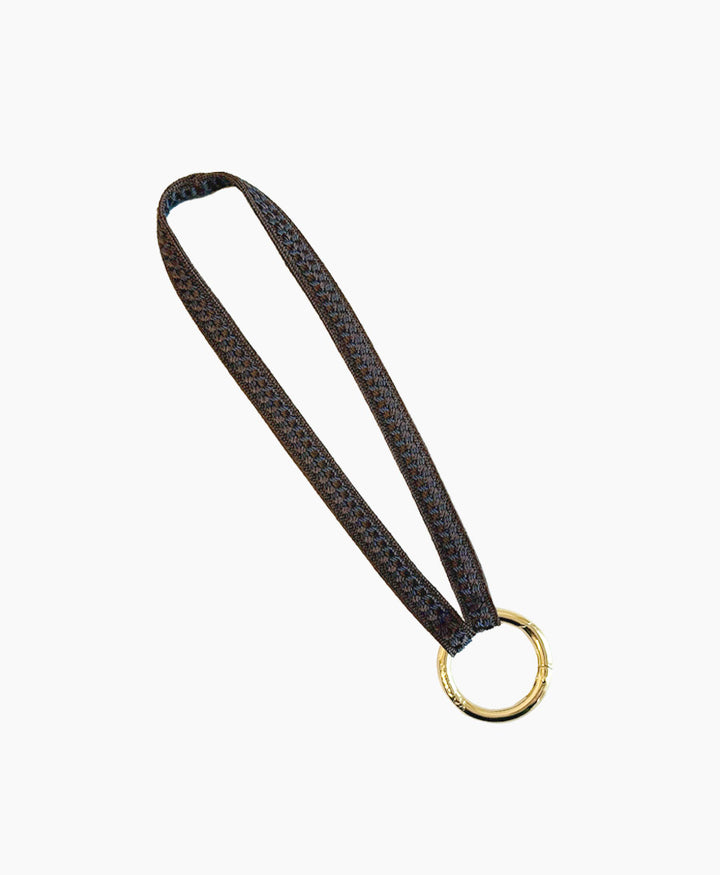 Kurzes Schlüsselband "Zahra Mini" mit vergoldetem Karabiner - Nightingale