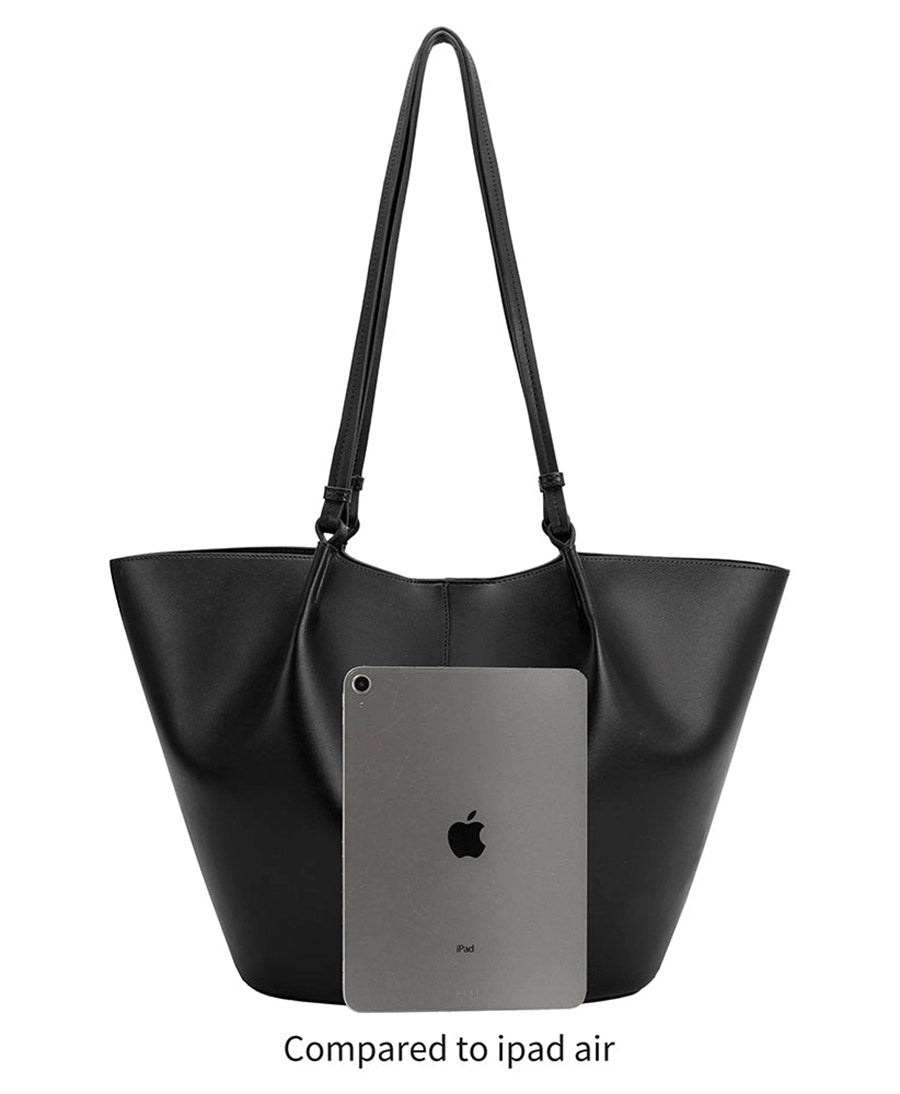 Schultertasche LYDIA aus veganem Leder - Braun