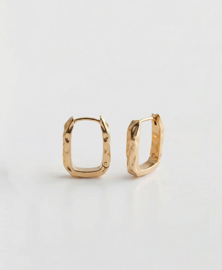 Rechteckige Ohrringe SOLEY - Vergoldet