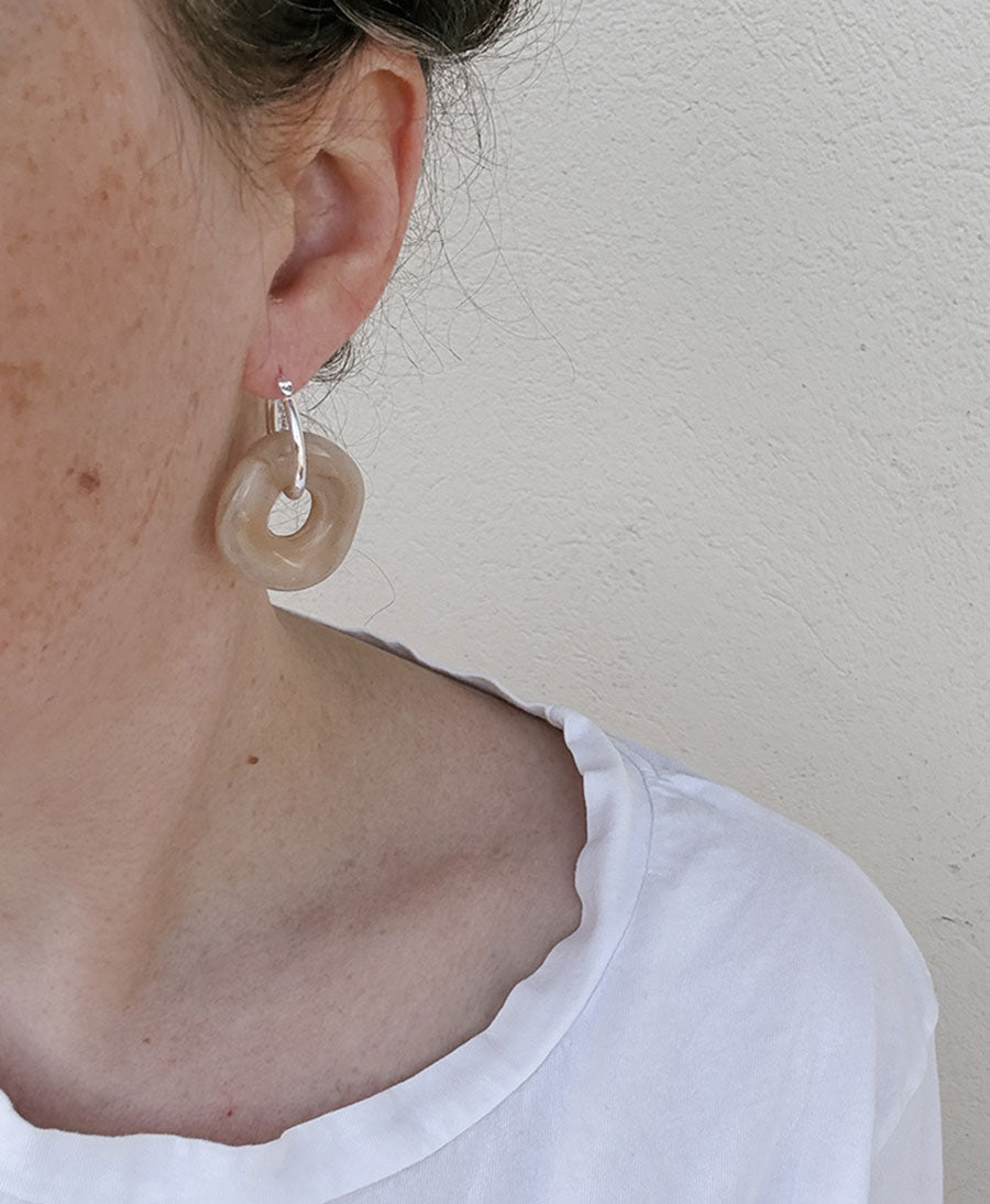Anhänger Alice für Creolen - Sahara Beige