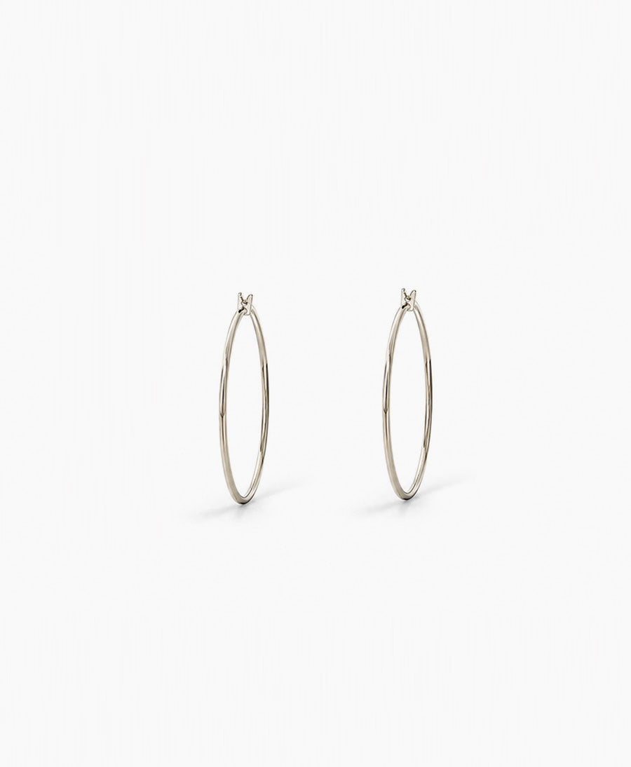 Ohrringe / Creolen - 40mm - Silber