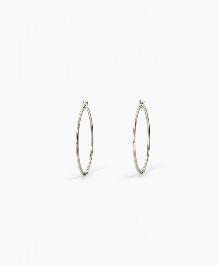 Ohrringe / Creolen - 40mm - Silber