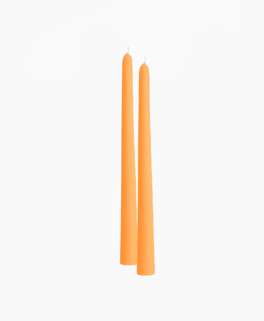 The Minimalistics "Orange" - 2er Set Kerzen aus lokalem Rapswachs
