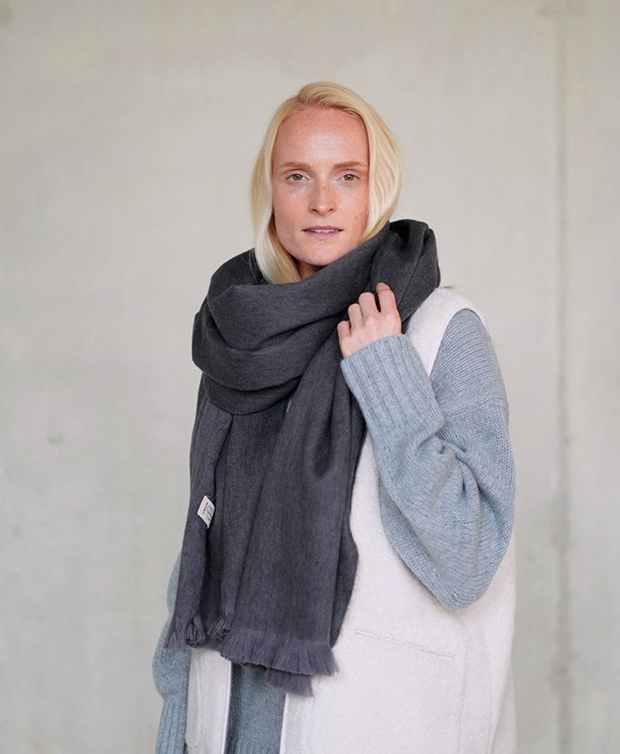 Halstuch Alpaka Schal - Solid Purple Cloud