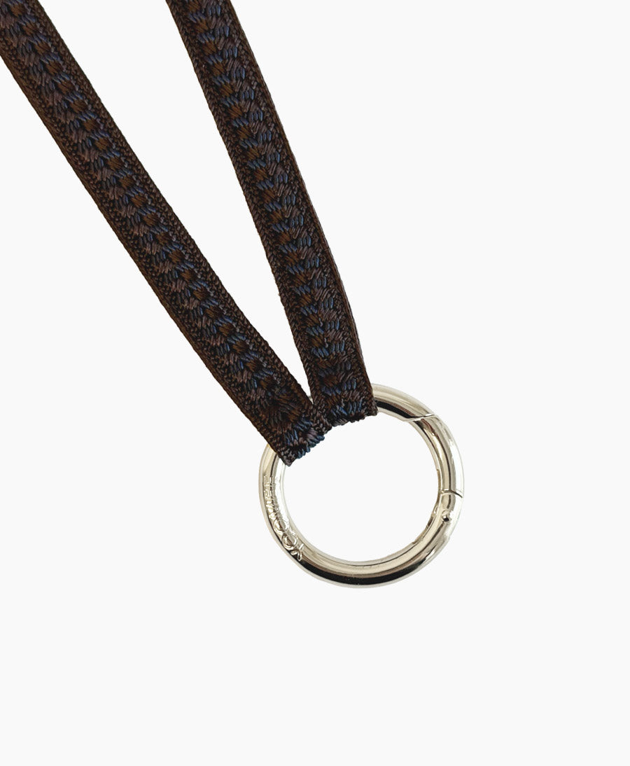 Kurzes Schlüsselband "Zahra Mini" mit silbrigem Karabiner - Nightingale