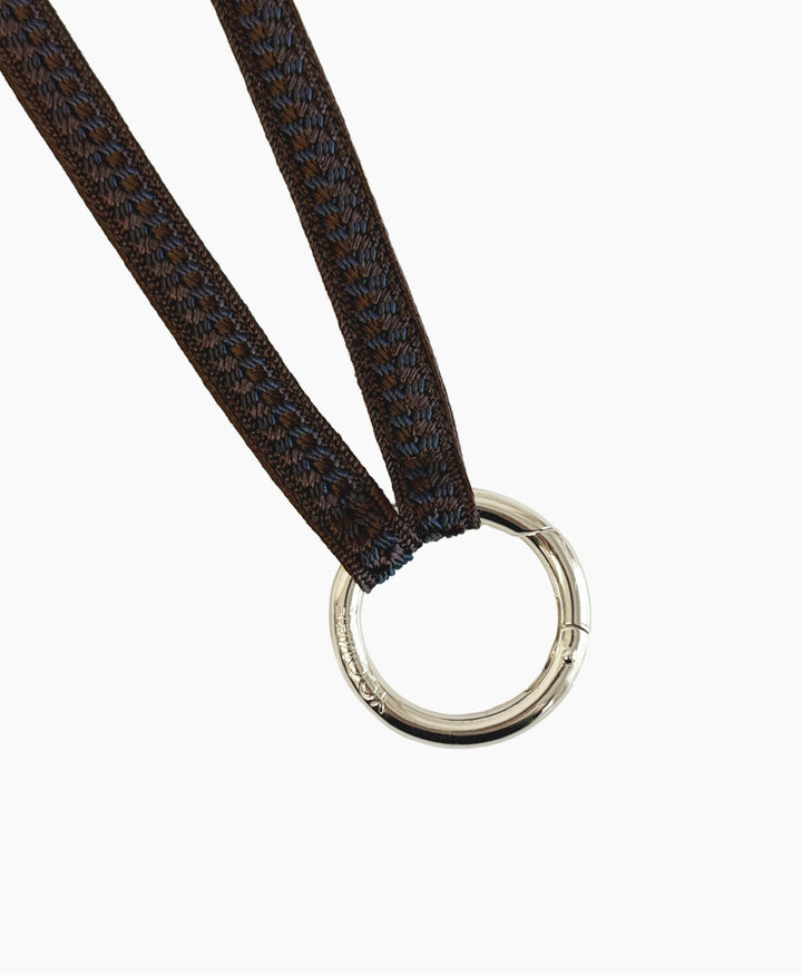 Kurzes Schlüsselband "Zahra Mini" mit silbrigem Karabiner - Nightingale