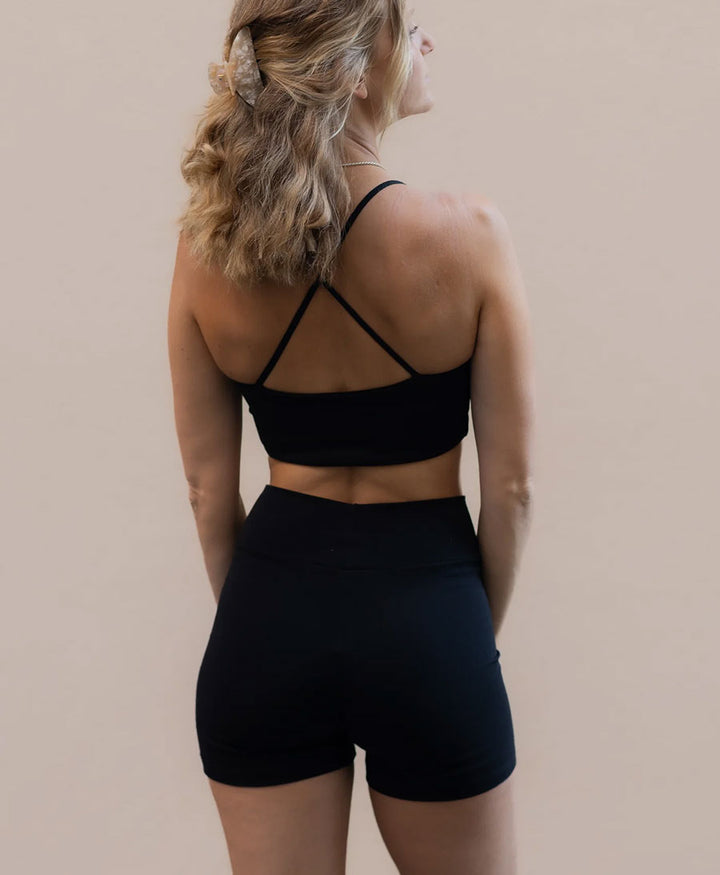 Biker Leggings Shorts aus Tencel  - Schwarz