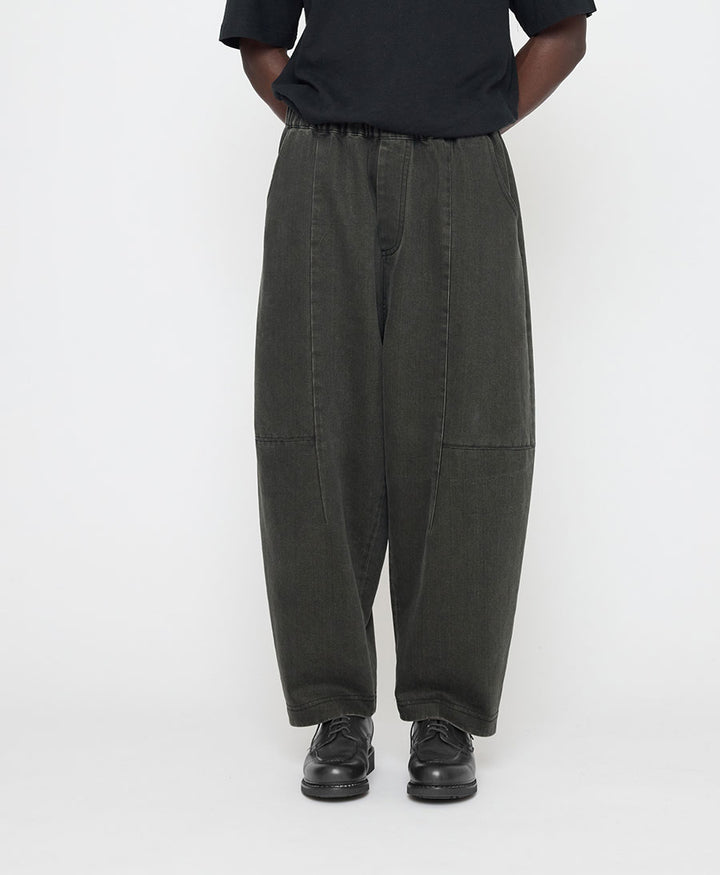 Stoffhose Elastic Panel Barrel Trouser - Washed Black