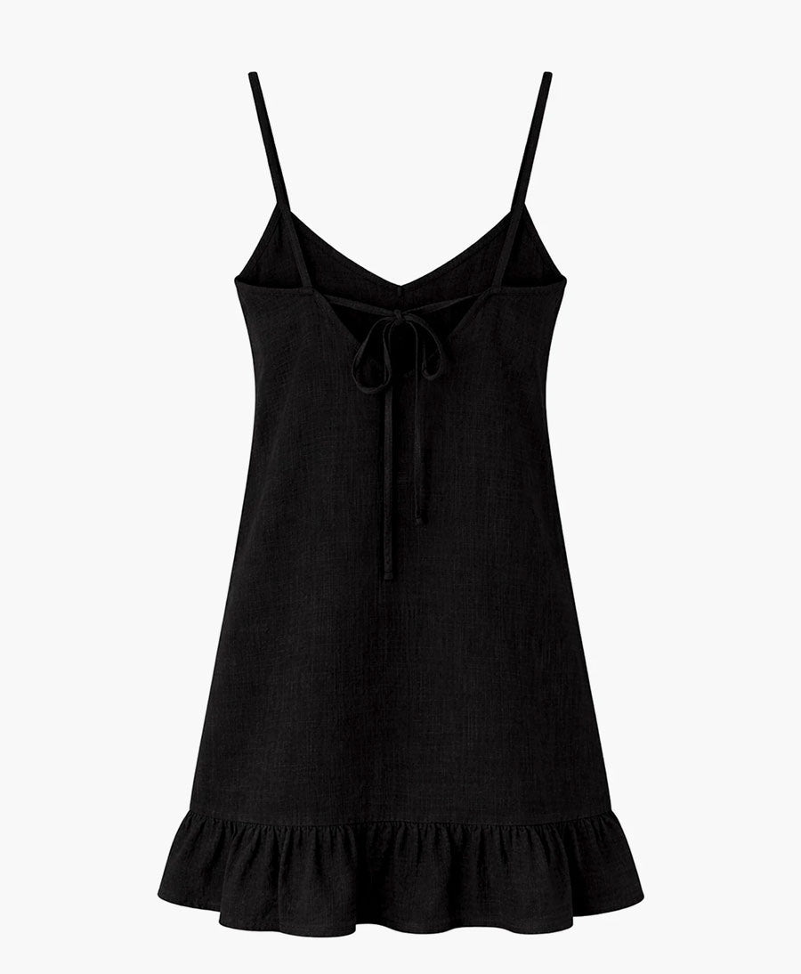 Kurzes Kleid Mini Dress aus Bio-Baumwolle - Schwarz